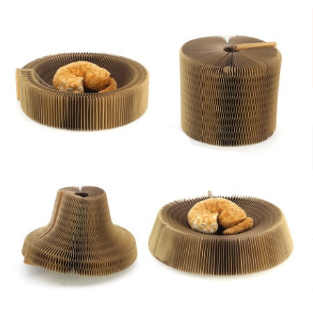 Foldable Cat scratch bowl!