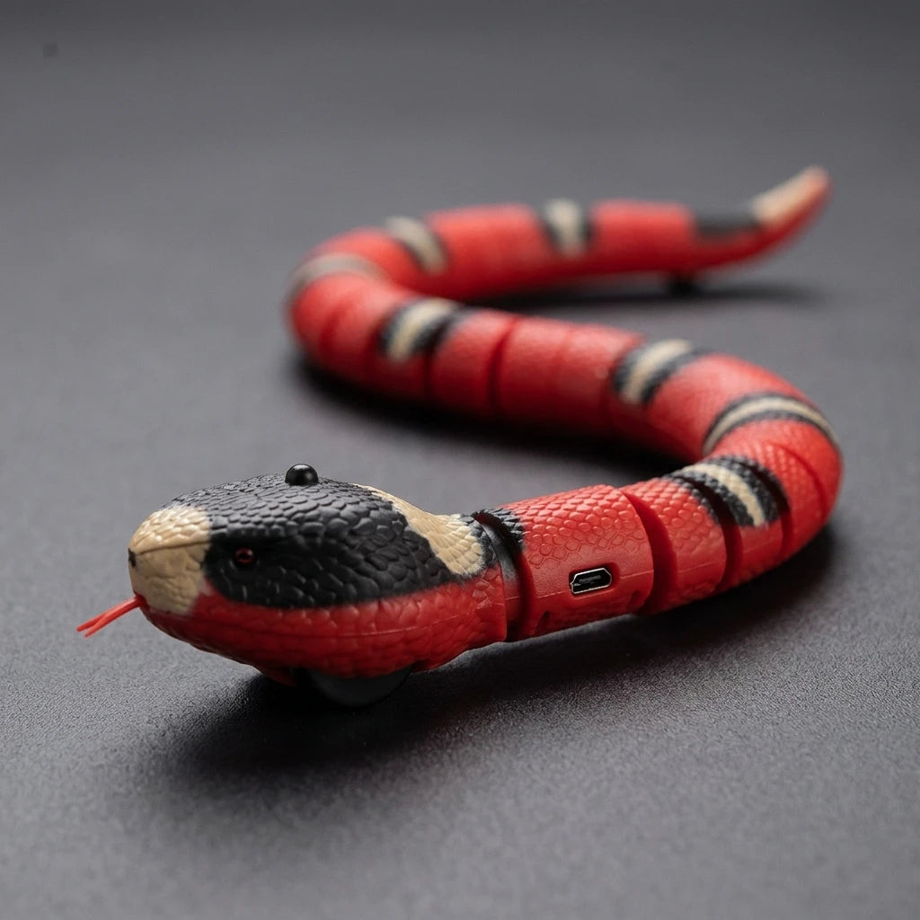 Smart Electric Cat Snake Toy — cat hunting it