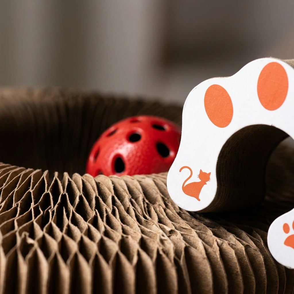 Kitty Kurlz Accordion Scratcher — accordion shape expanded