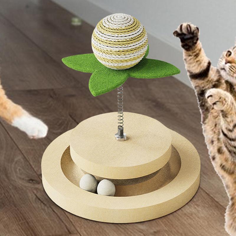 Cat Toy Spring with Ball track
