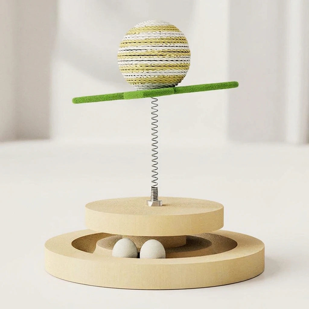 Sisal Spring Cat Toy with Ball Track — ball track