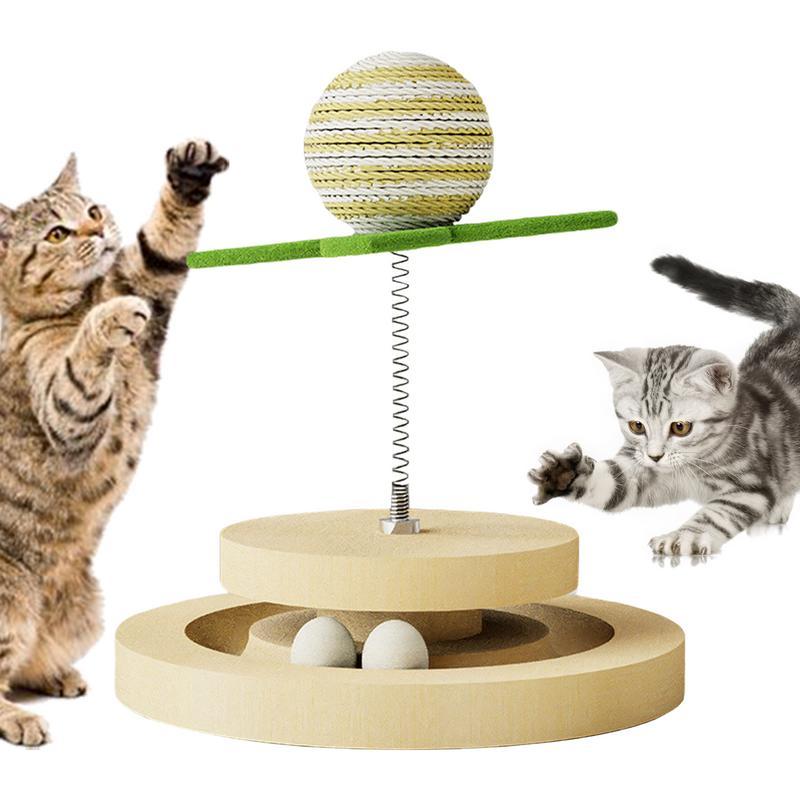 Cat Toy Spring with Ball track