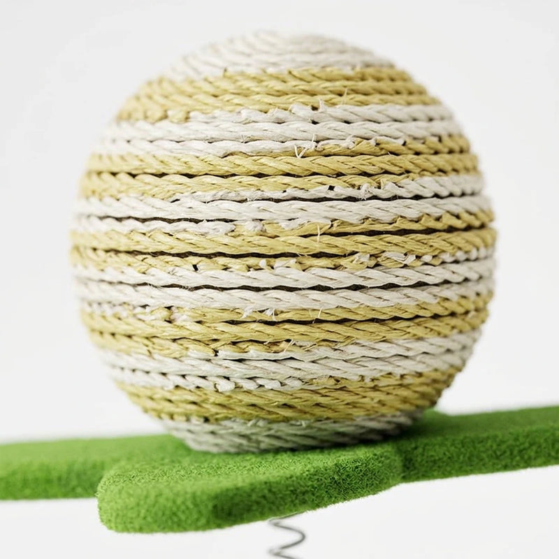 Sisal Spring Cat Toy with Ball Track — main view