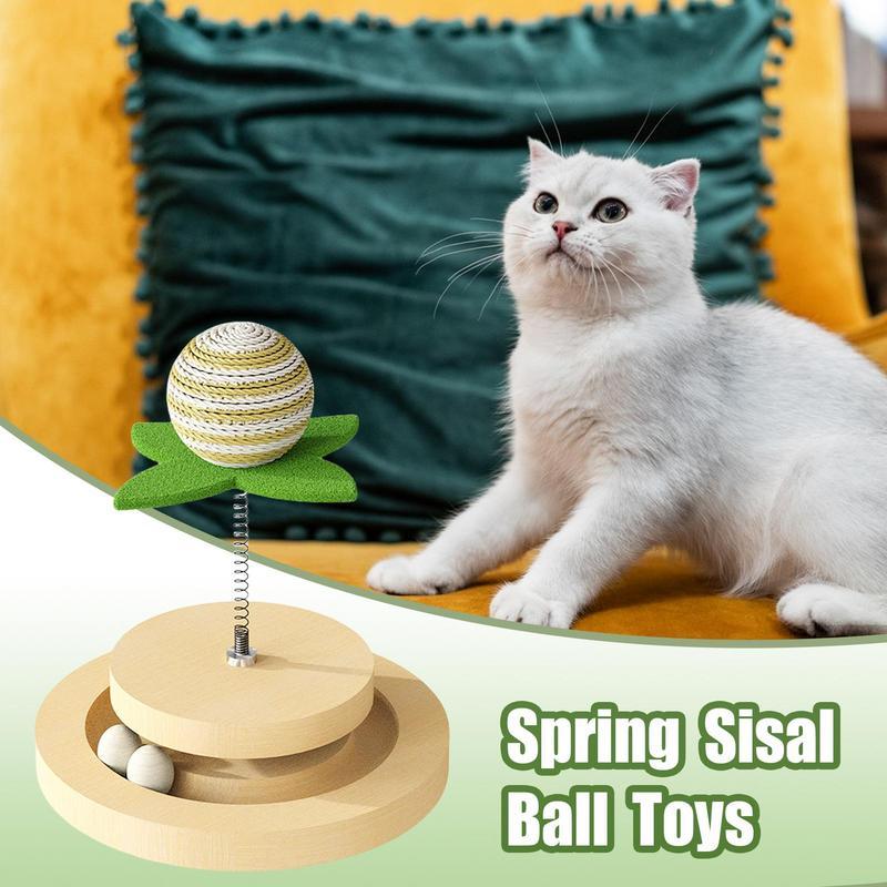 Cat Toy Spring with Ball track