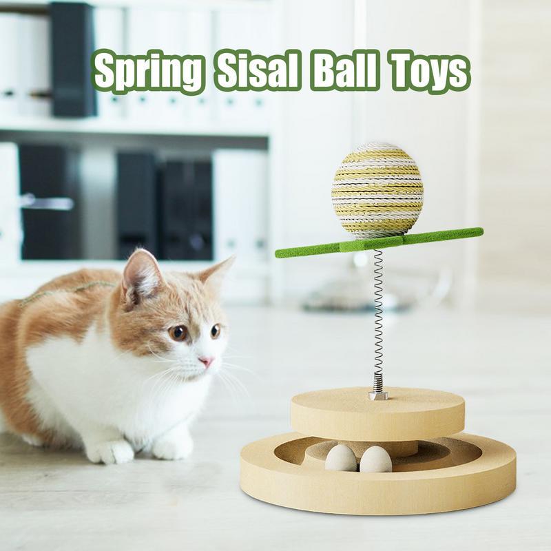 Cat Toy Spring with Ball track